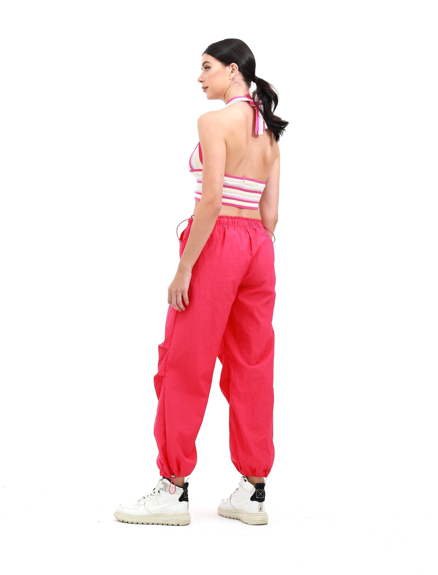 deeppink |  women parachute pants | risska