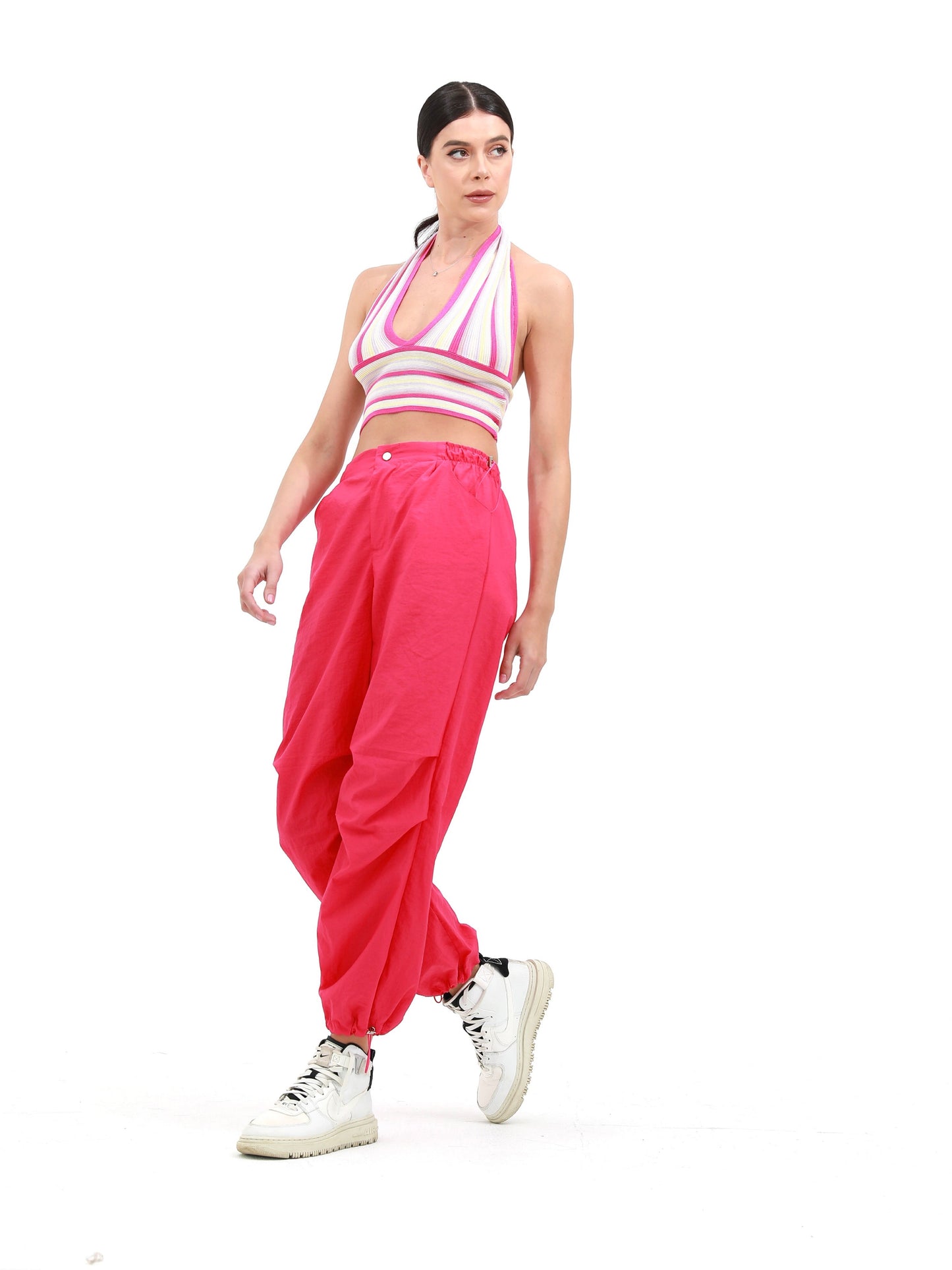 deeppink |  women parachute pants | risska