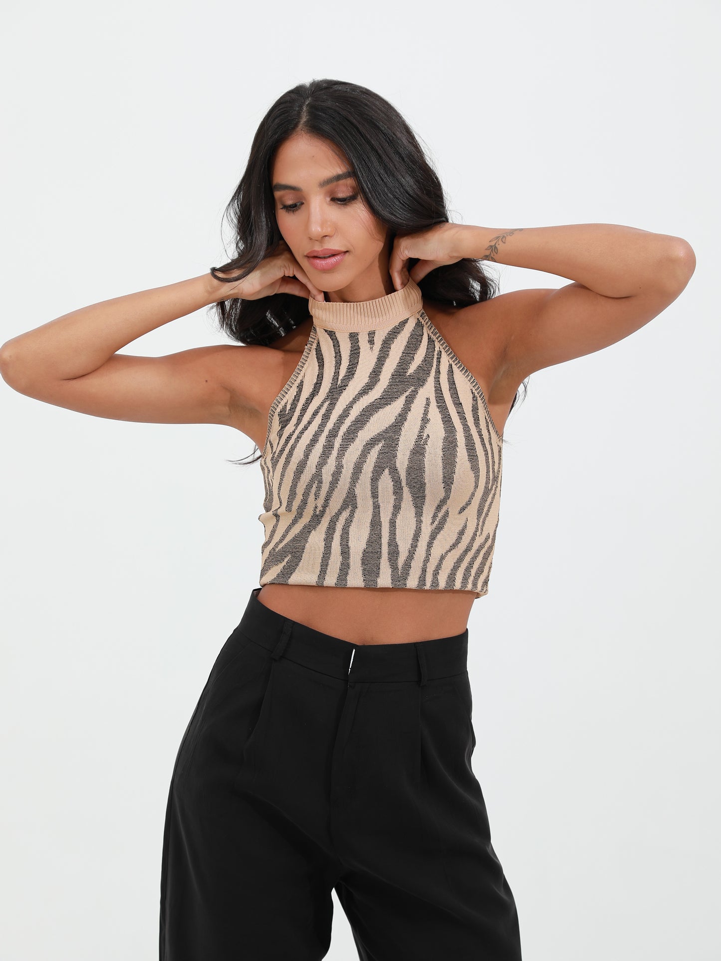 Wheat | halter crop top | risska
