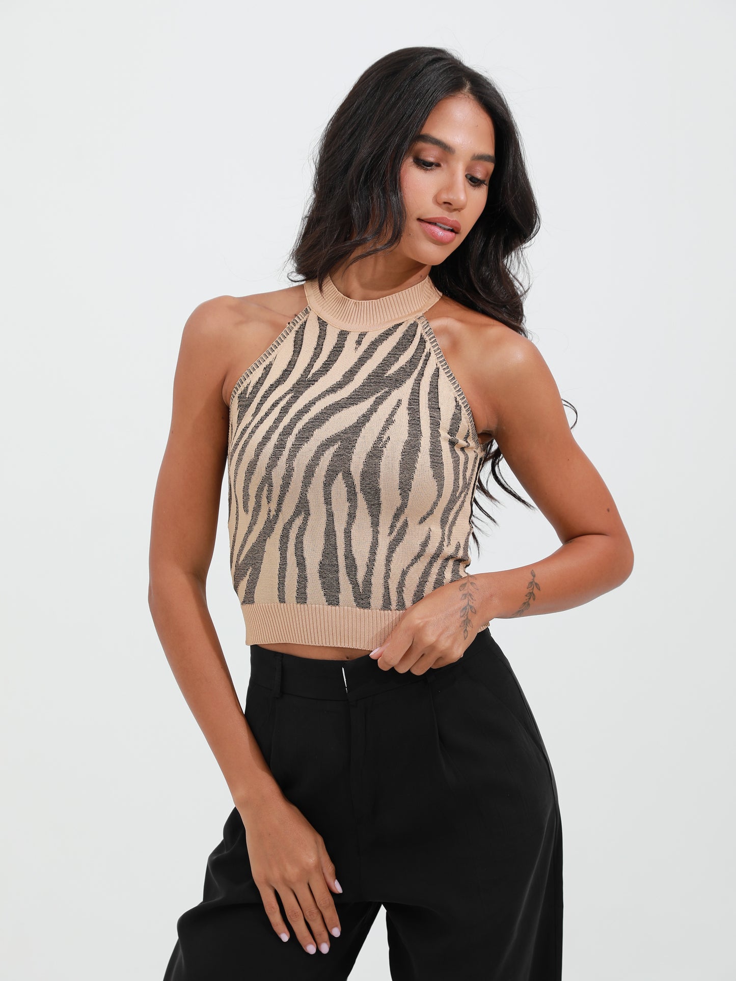 Wheat | halter crop top | risska