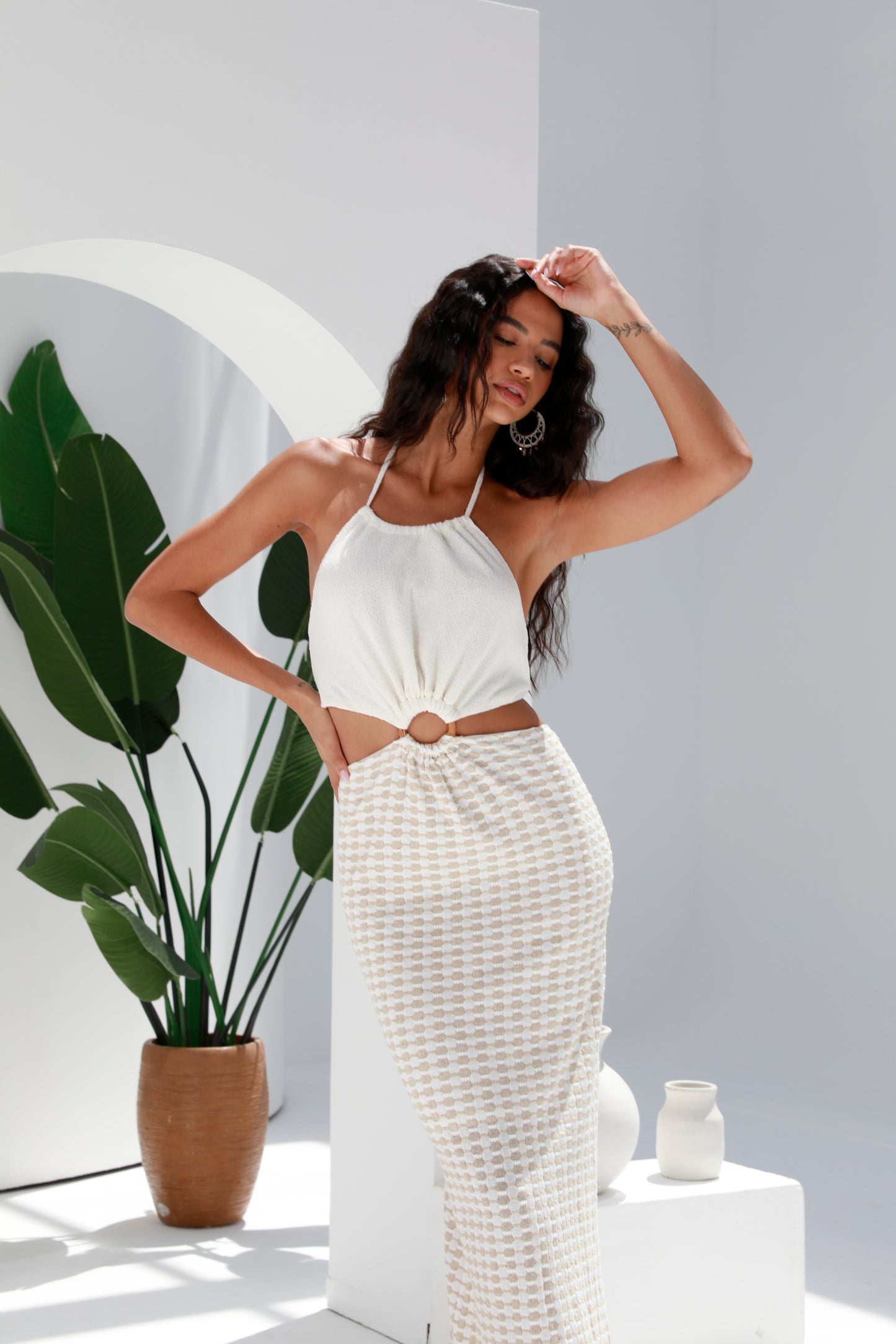 White Maxi  Crochet |summer Dress Risska