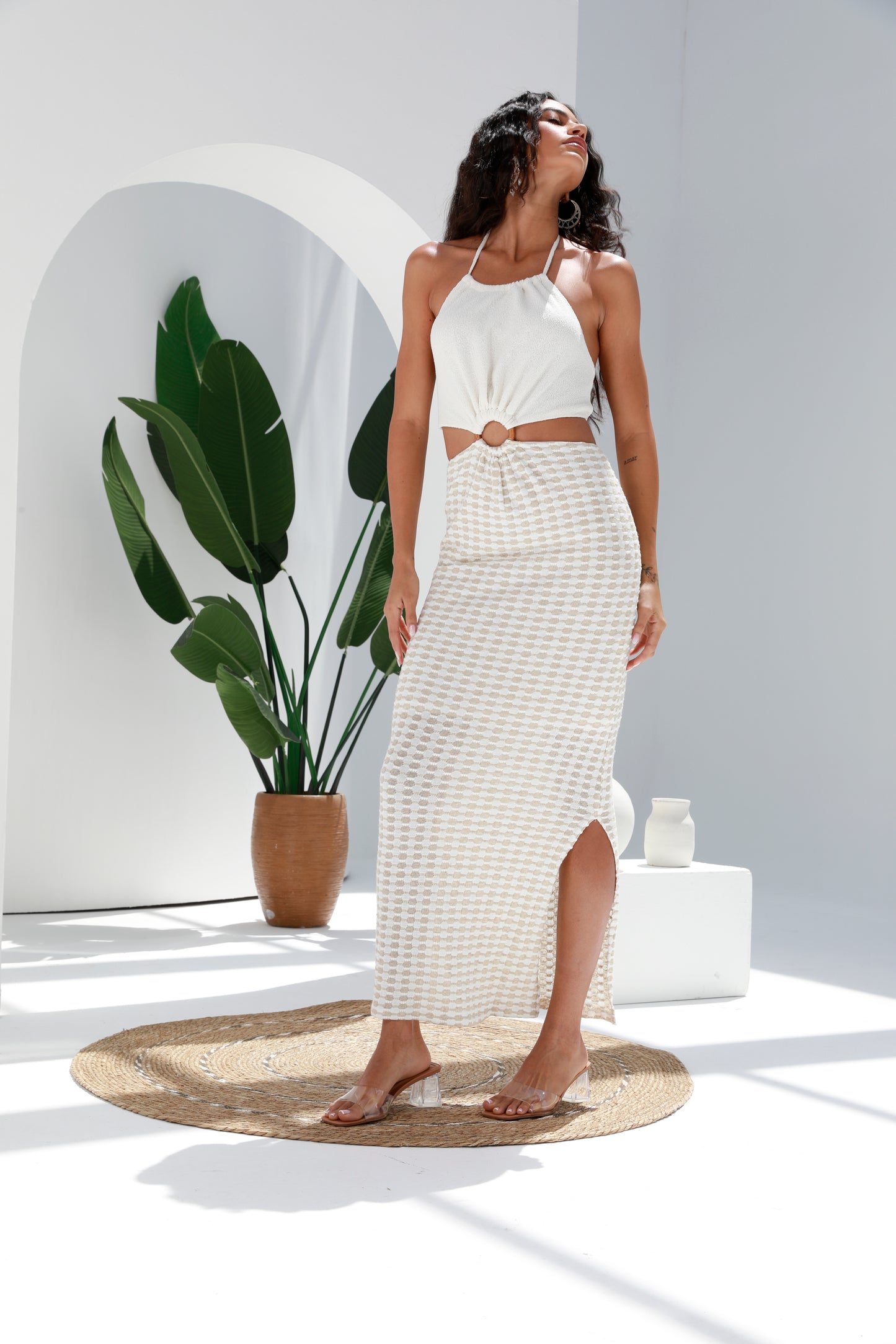 White Maxi  Crochet |summer Dress Risska