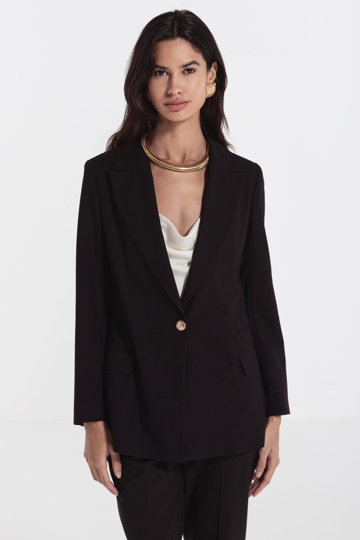 woman summer suit formal black risska