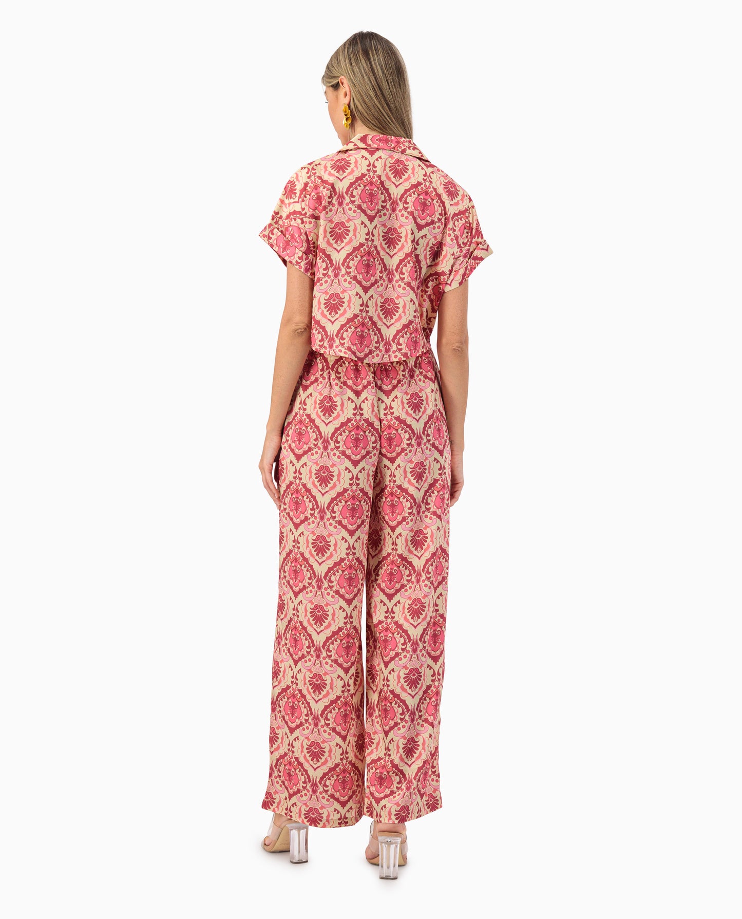 hot pink  | women's summer co-ord | Tie top and pants | Risska