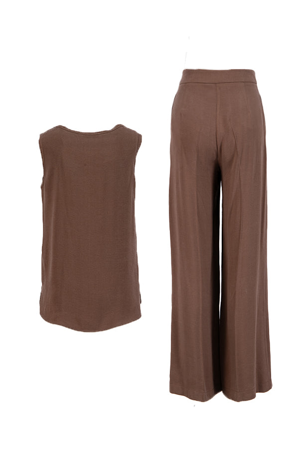 woman summer set in Saddlebrown