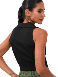 Women's V-Neck Crop Top | Women's Crop Top | Risska |black