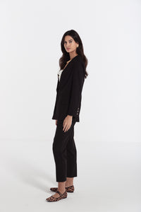 woman summer suit formal black risska 