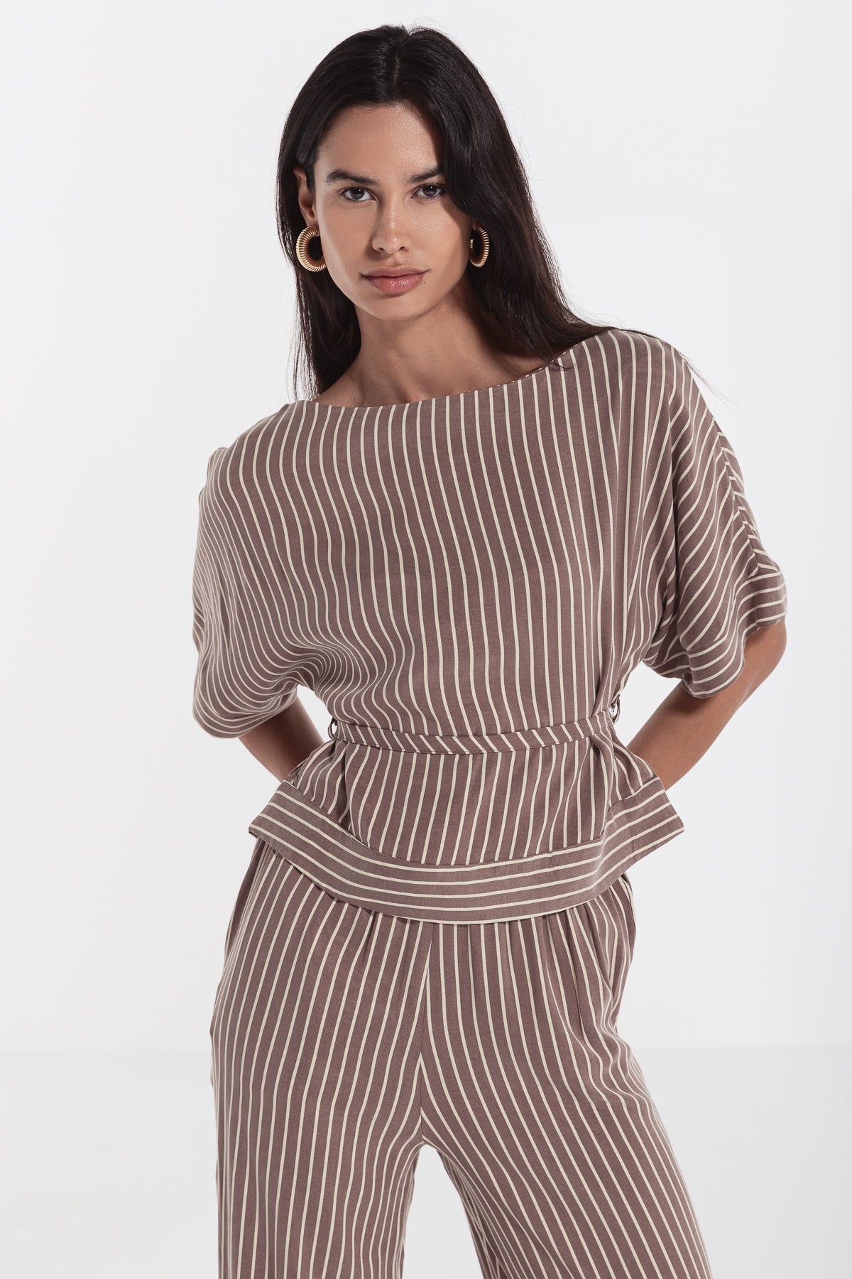 woman in striped summer set Sienna risska